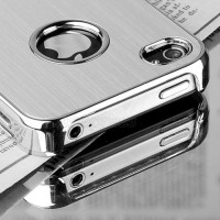 ΠΡΟΣΦΟΡΑ ΘΗΚΗ iPhone 4 4S Silver Aluminum Steel Hard Cover Case w/ Screen Protector +Pen + ΑΥΘΕΝΤΙΚΑ ΑΚΟΥΣΤΙΚΑ Samsung ΓΙΑ Samsung Apple Sony Nokia HTC Lenovo ΚΑΙ ΟΛΑ ΤΑ ΚΙΝΗΤΑ +ΔΩΡΟ ΚΑΛΩΔΙΟ GOLD HDMI ΠΕΝΤΕ ΜΕΤΡΩΝ 